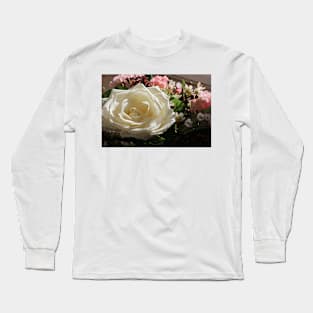 White Rose Bouquet Long Sleeve T-Shirt